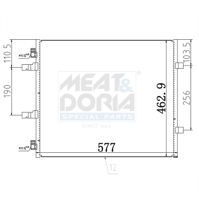 Condensatore, climatizzatore MEAT & DORIA 991266