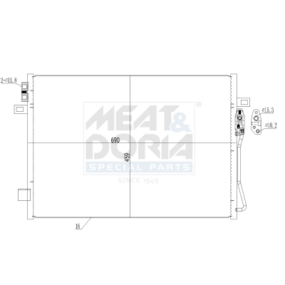 Condensatore, climatizzatore MEAT & DORIA 991269