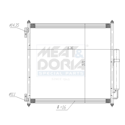 Condensatore, climatizzatore MEAT & DORIA 991271