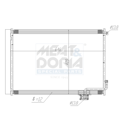 Condensatore, climatizzatore MEAT & DORIA 991272