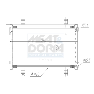 Condensatore, climatizzatore MEAT & DORIA 991273