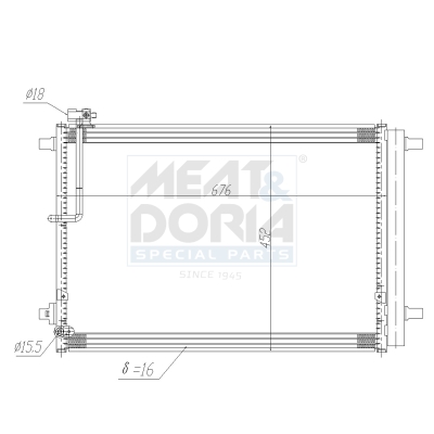 Condensatore, climatizzatore MEAT & DORIA 991274