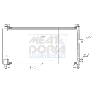 Condensatore, climatizzatore MEAT & DORIA 991275