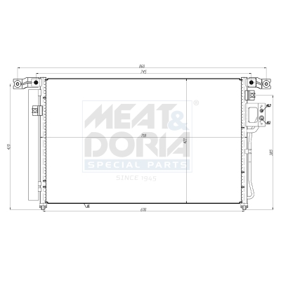 Condensatore, climatizzatore MEAT & DORIA 991276