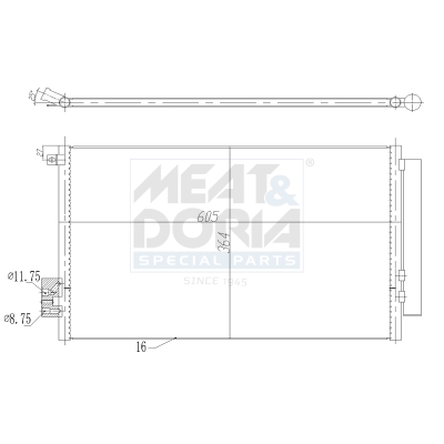 Condensatore, climatizzatore MEAT & DORIA 991280