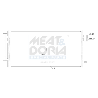 Condensatore, climatizzatore MEAT & DORIA 991284