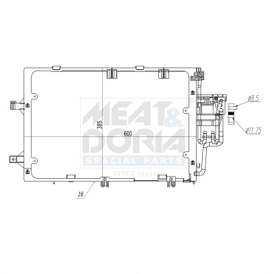 Condensatore, climatizzatore MEAT & DORIA 991298
