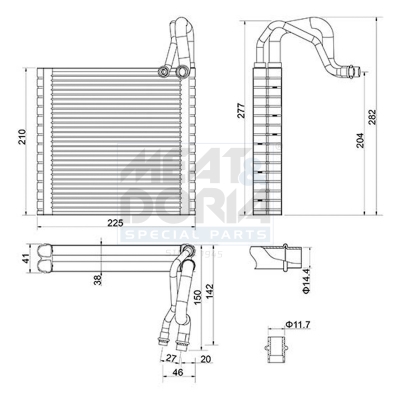 Evaporatore, climatizzatore MEAT & DORIA 997146