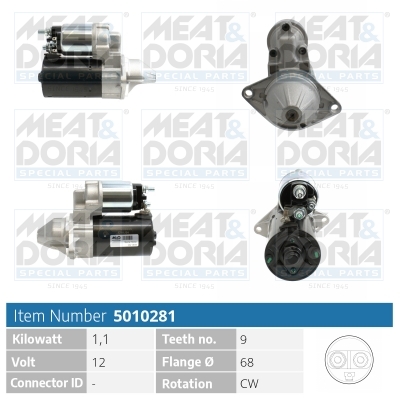 Motorino d'avviamento MEAT & DORIA 5010281