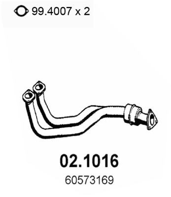 MARMITTA TUBO ANTERIORE PER ALFA 155 1.8 TS 92