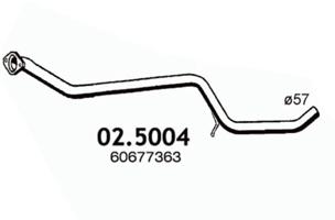 Tubo gas scarico ASSO 02.5004