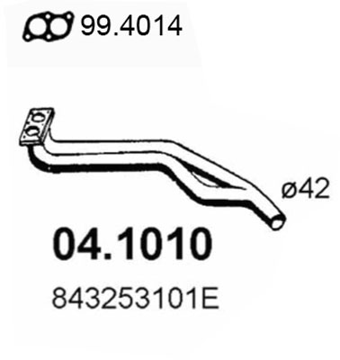 Tubo gas scarico ASSO 04.1010