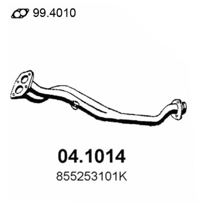 Tubo gas scarico ASSO 04.1014