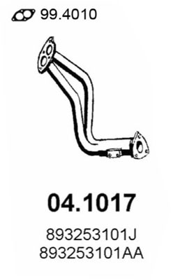 Tubo gas scarico ASSO 04.1017