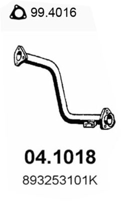 Tubo gas scarico ASSO 04.1018