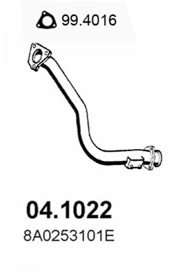 Tubo gas scarico ASSO 04.1022