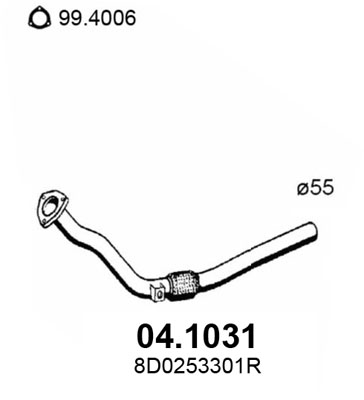 Tubo gas scarico ASSO 04.1031
