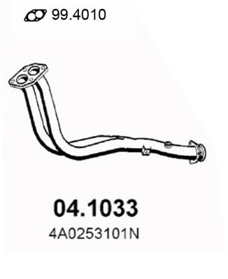 Tubo gas scarico ASSO 04.1033
