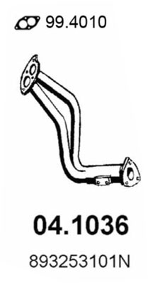Tubo gas scarico ASSO 04.1036