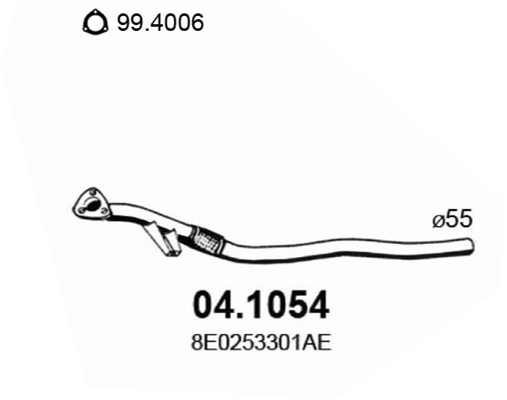 Tubo gas scarico ASSO 04.1054