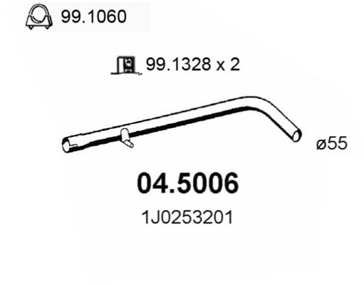 Tubo gas scarico ASSO 04.5006