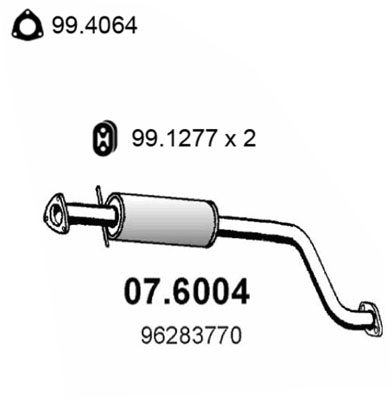 Silenziatore centrale ASSO 07.6004