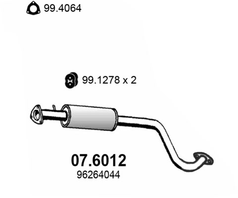 Silenziatore centrale ASSO 07.6012