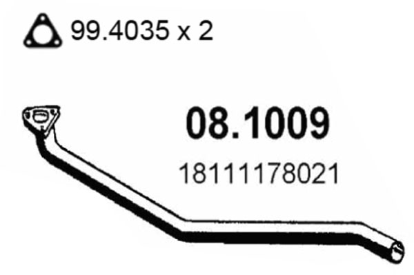 Tubo gas scarico ASSO 08.1009