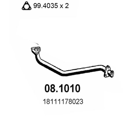 Tubo gas scarico ASSO 08.1010