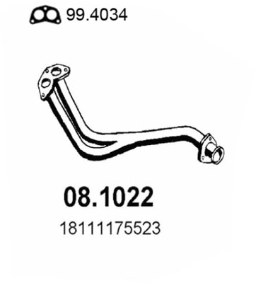Tubo gas scarico ASSO 08.1022