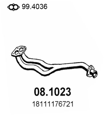 Tubo gas scarico ASSO 08.1023