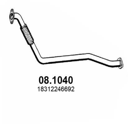 Tubo gas scarico ASSO 08.1040