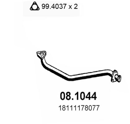 Tubo gas scarico ASSO 08.1044