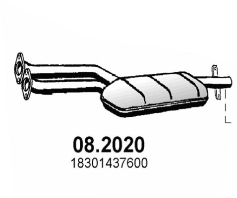 Silenziatore anteriore ASSO 08.2020