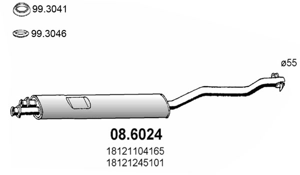 Silenziatore centrale ASSO 08.6024