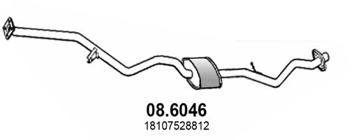 Silenziatore centrale ASSO 08.6046