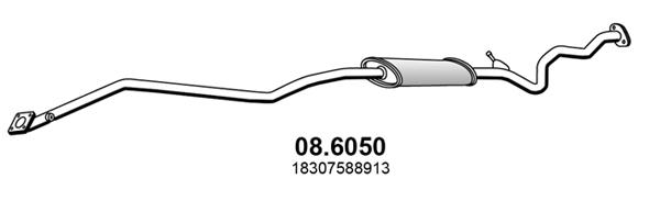 Silenziatore centrale ASSO 08.6050