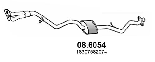 Silenziatore centrale ASSO 08.6054