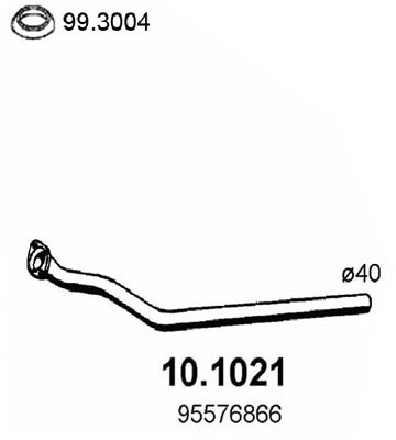 Tubo gas scarico ASSO 10.1021