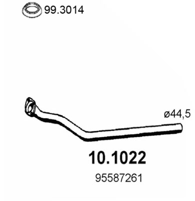 MARMITTA TUBO ANTERIORE PER CITROEN BX 16RS-16TRS 1580 9/8