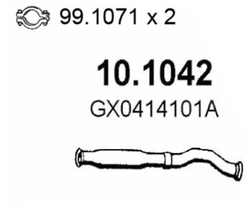 Tubo gas scarico ASSO 10.1042