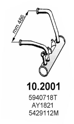 Silenziatore anteriore ASSO 10.2001