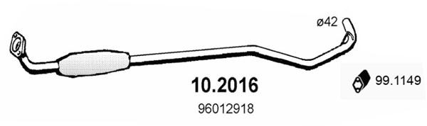Silenziatore anteriore ASSO 10.2016