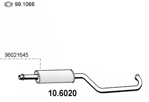 Silenziatore centrale ASSO 10.6020