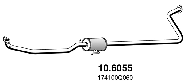 Silenziatore centrale ASSO 10.6055