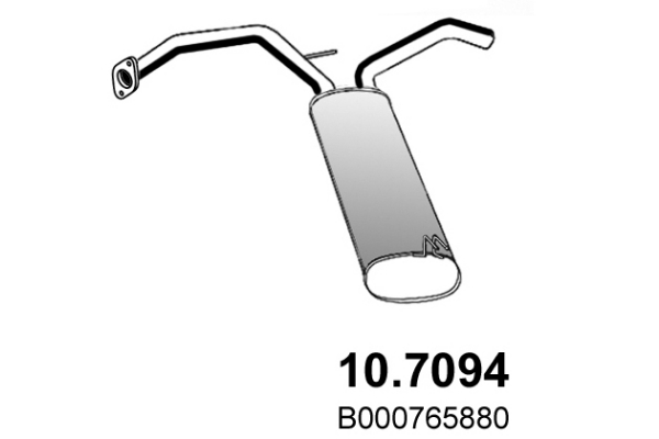 Silenziatore posteriore ASSO 10.7094