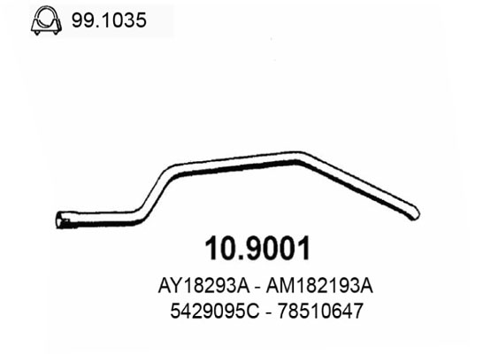 Tubo gas scarico ASSO 10.9001