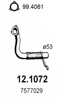 MARMITTA TUBO ANTERIORE PER FIAT RITMO TD 85