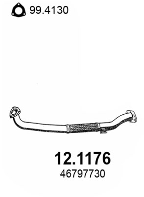 MARMITTA TUBO ANTERIORE PER FIAT STRADA 1.9 JTD 04/2003