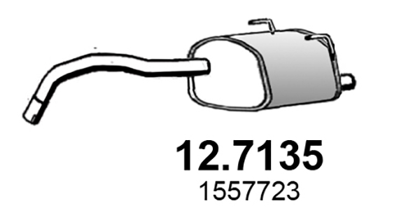 Silenziatore posteriore ASSO 12.7135